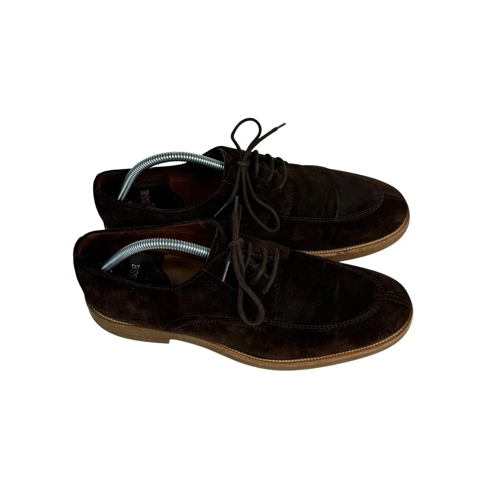 Lottusse 1877 Mens Dark Brown Suede Apron Split Toe Blucher Shoes‎ EU 41 LT02466